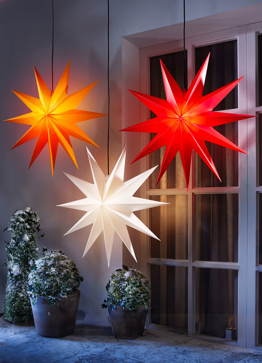 Kerstmis - Jumbo vouwsterren met een diameter van ca. 100 cm, in Farbe WIT