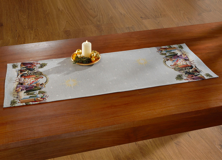 Tafellakens - Tafel- en kamerdecoratie van gobelin, in Größe 100 (2x placemat, 33 x 45 cm) bis 404 (kussensloop, 45 x 45 cm), in Farbe MULTICOLOR Ansicht 1