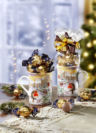 Winterbekers met chocolaatjes