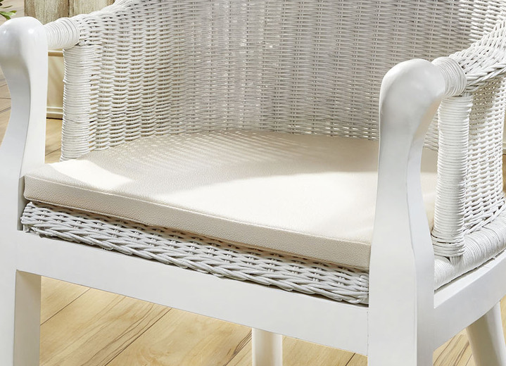 Kussen - Comfortabel zitkussen met 3 cm dikke schuimkern, in Farbe CREME