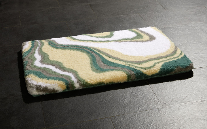 Badgarnituren - Badgarnitur in harmonischen Farbtönen, in Größe 100 (matje, halfrond 50 x 80 cm) bis 112 (toiletdekselafdekking, 47 x 50 cm), in Farbe GRÜN Ansicht 1
