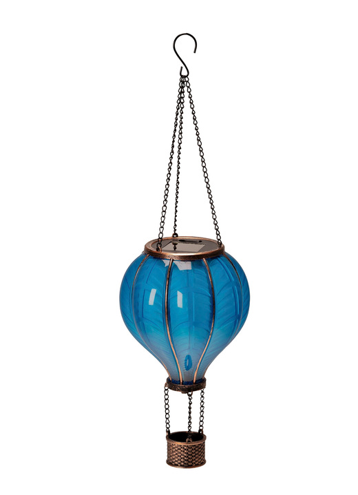 Tuinverlichting - Heteluchtballon op zonne-energie met flikkerend effect, in Farbe BLAU Ansicht 1