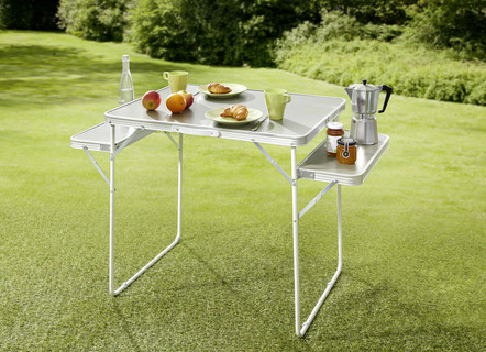 Campingtafel met 2 planken