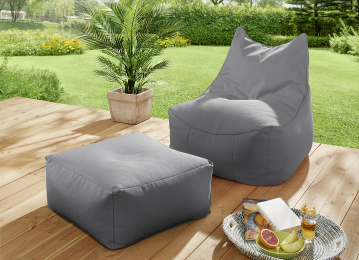 Tuinmeubels - Outdoor-ready kruk, in Farbe GRAU, in Ausführung Kruk zonder rugleuning