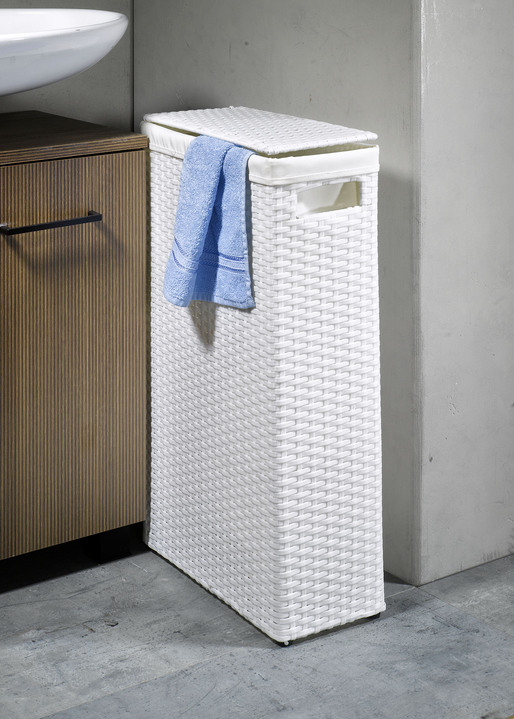 Badkamermeubels - Wasmand, in Farbe WIT Ansicht 1
