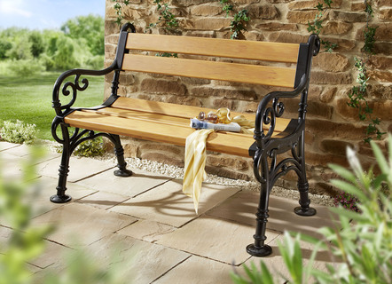 Comfortabele 2-zits tuinbank in houtlook