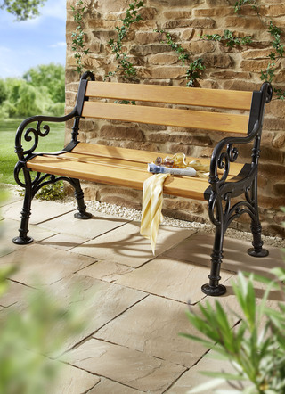 Comfortabele 2-zits tuinbank in houtlook