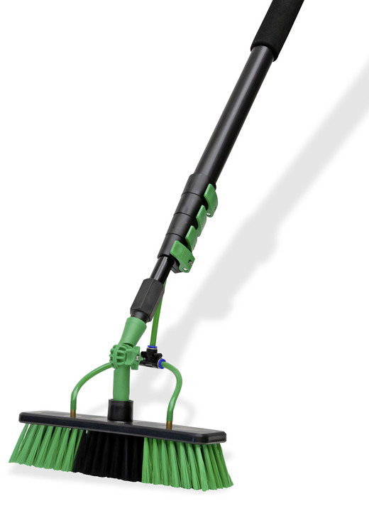 Tuinonderhoud - Hammersmith Aquaclean Deluxe 2-in-1 telescopische waterbezem, in Farbe ZWART-GROEN Ansicht 1