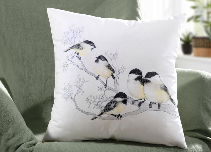 Decoratiekussens & slopen - Kussenhoes met vogelmotief, in Farbe MEERKLEURIG Ansicht 1