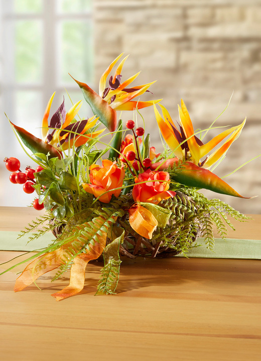 Kunst- & textielplanten - Krans met Strelitzia's, in Farbe GROEN