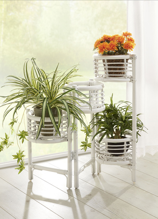Kleinmöbel - Blumenständer, in Farbe WEISS Ansicht 1