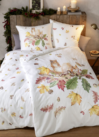 Beddengoedset met herfstmotieven