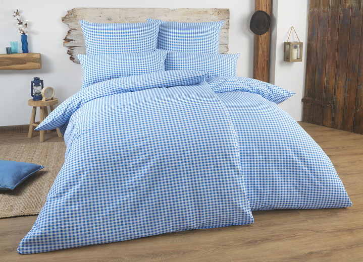 Florella - Bettwäsche-Garnitur, in Größe 111 (40x80 cm + 135x200 cm) bis 115 (80x80 cm + 155x220 cm), in Farbe BLAU Ansicht 1