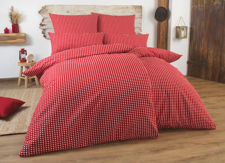 Florella - Beddengoedset met rits, in Größe 111 (40 x 80 cm + 135 x 200 cm) bis 115 (80 x 80 cm + 155 x 220 cm), in Farbe ROOD Ansicht 1