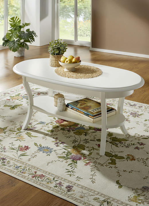 Salontafels - Salontafel met plank, in Farbe WIT Ansicht 1