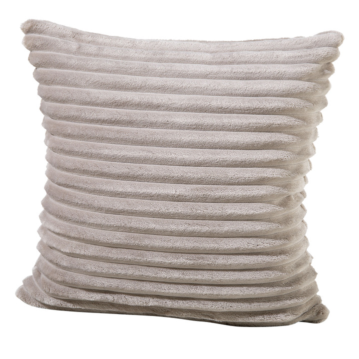 Decoratiekussens & slopen - Zachte corduroy kussenhoes, in Farbe TAUPE Ansicht 1