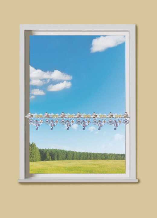 Plauener Spitze - Stangendeko, in Größe 628 (H18xB48 cm) bis 654 (H18xB96 cm), in Farbe BUNT Ansicht 1
