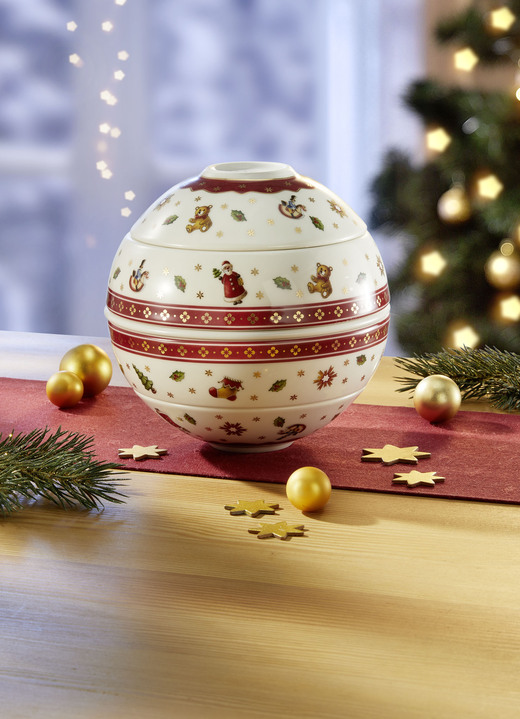 - Porzellan-Set, 5-teilig – „la petite boule“, in Farbe WEISS-ROT Ansicht 1