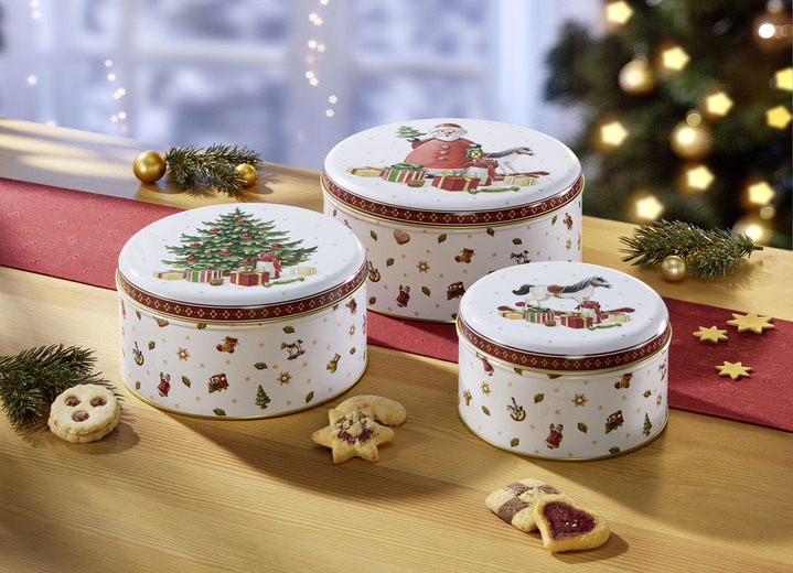 - Deegbakjes, set van 3 van Villeroy & Boch, in Farbe WEISS-ROT Ansicht 1