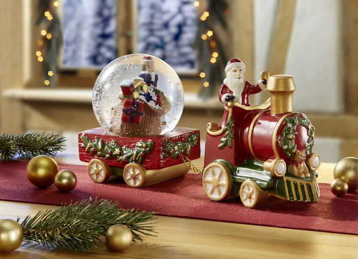 - Porseleinen sneeuwboltrein van Villeroy & Boch - Porseleinen sneeuwboltrein van Villeroy & Boch, in Farbe ROOD GROEN