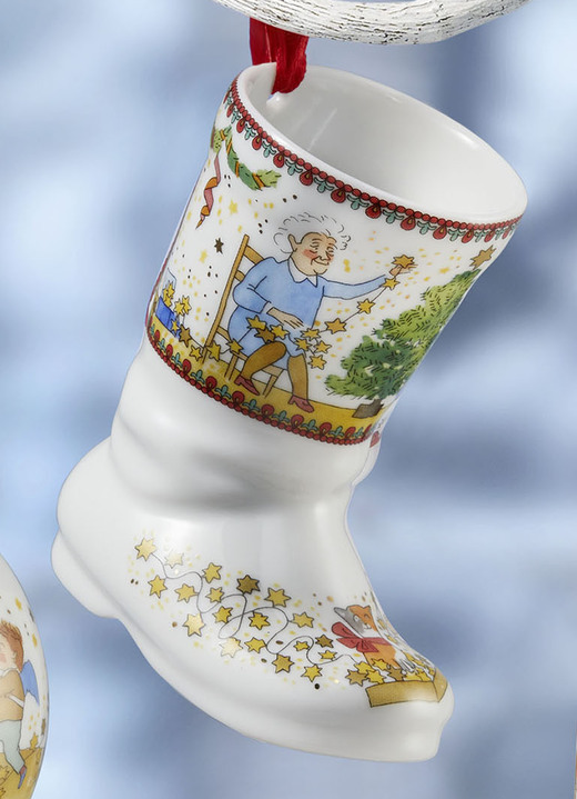 - Jahreskugel 2024, in Farbe WEISS-BUNT, in Ausführung Jahresstiefel 2024 Ansicht 1
