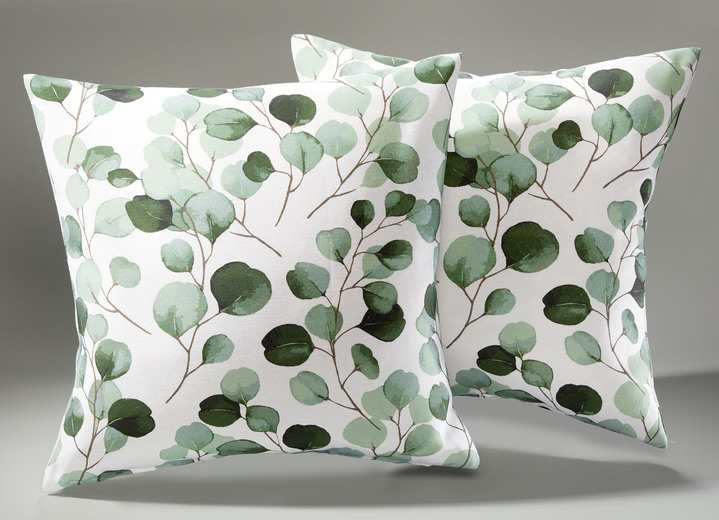 Spreien - Sprei en kussenslopen met een natuurlijk bladmotief, in Größe 873 (eenpersoonsbed, 135 x 210 cm) bis 924 (2 kussenslopen, 50 x 50 cm), in Farbe GRÜN Ansicht 1