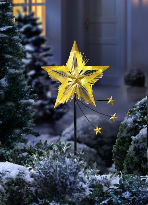Buitendecoraties - LED-connector “ster”, in Farbe GOLD-SCHWARZ