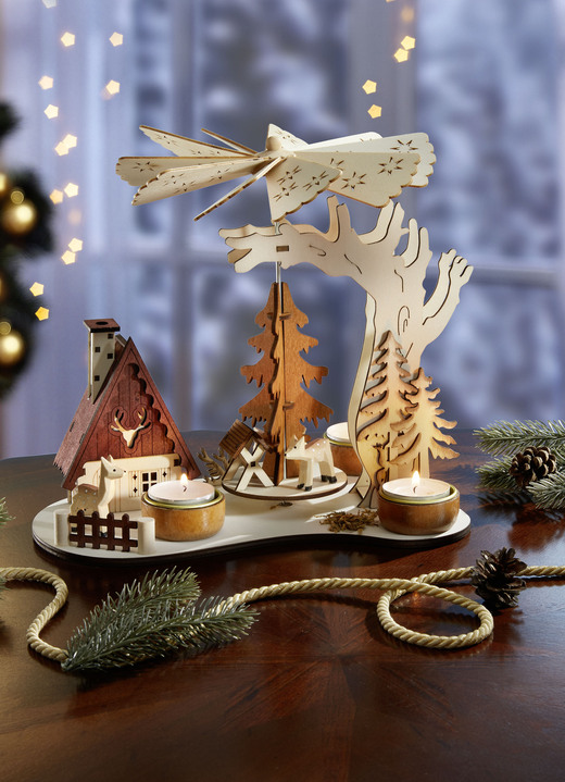 Weihnachten - Tischpyramide, in Farbe NATUR-BRAUN