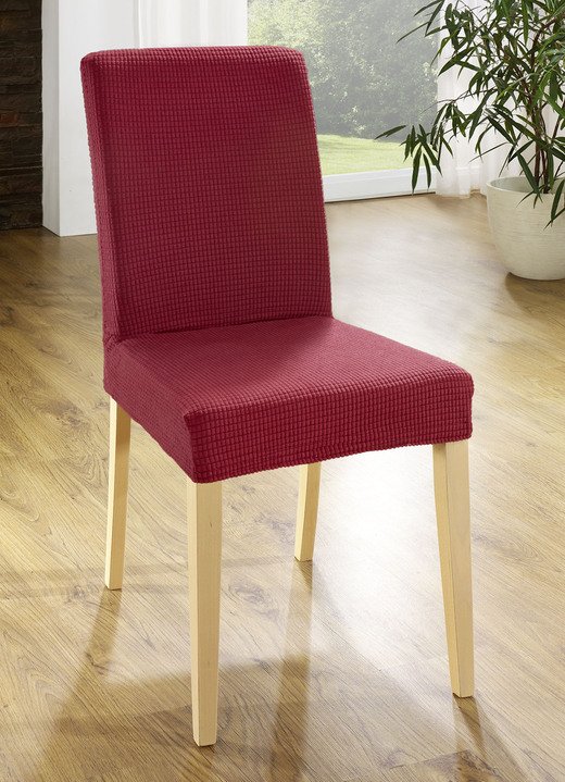 Sessel- & Sofaüberwürfe - Sesselbezug, in Größe 101 (Sesselbezug) bis 106 (Stuhlbezug), in Farbe ROT Ansicht 1