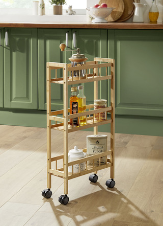 huishoudtrolley van bamboe