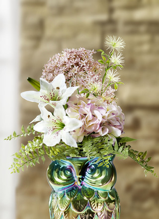 Lelie/hortensia arrangement