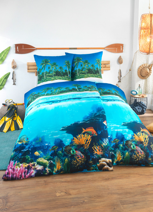Beddengoed - Microvezel beddengoedset met ritssluiting, in Farbe MULTICOLOR