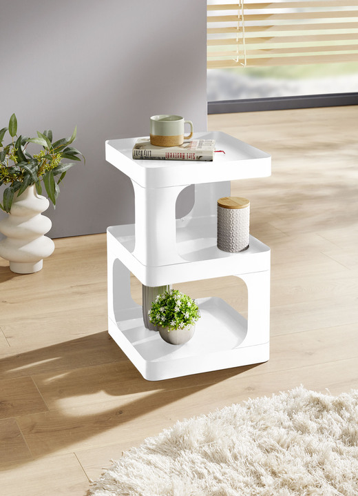 Bijzettafels - Moderne bijzettafel gemaakt van metaal, in Farbe WEISS Ansicht 1