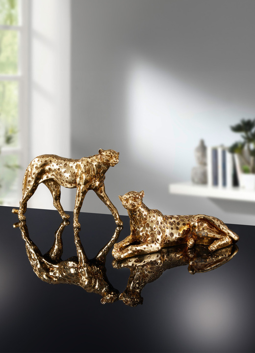 Beeldjes - Figuur “Cheetah” staand, in Farbe GOUD, in Ausführung liggend