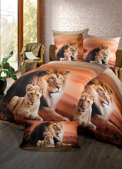 Florella - Beddengoedset met digitale print, in Größe 111 (40/80 cm + 135/200 cm) bis 115 (80/80 cm + 155/220 cm), in Farbe MULTICOLOR Ansicht 1
