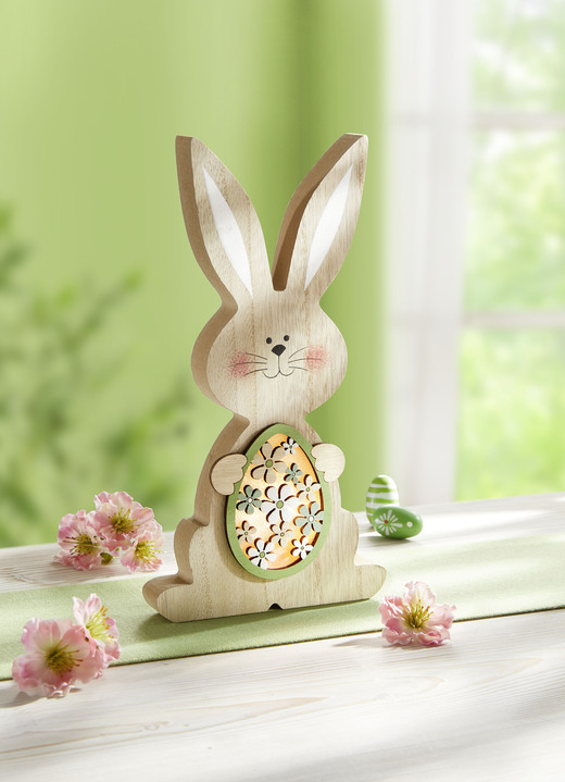 - Beleuchteter Osterhase, in Farbe NATUR-GRÜN