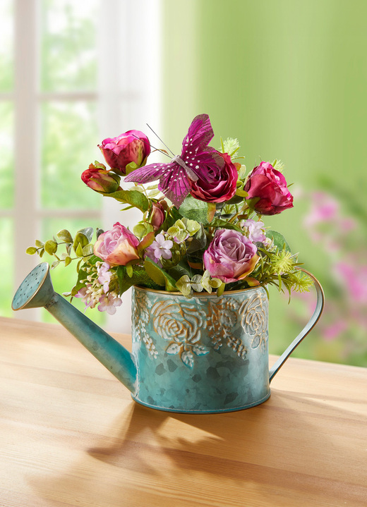 - Bloemstuk in gieter, in Farbe BUNT