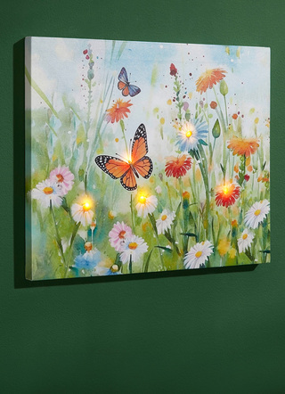 LED-canvasfoto op houten frame