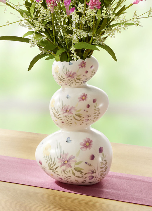 - Osterei-Vase, in Farbe WEISS-BUNT
