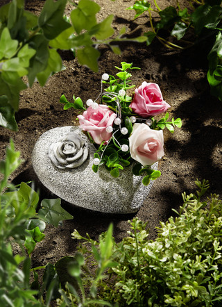 hart met rozen
