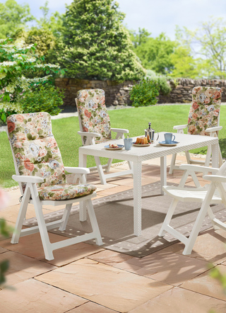 Klappsessel "Rattan-Style", weiß