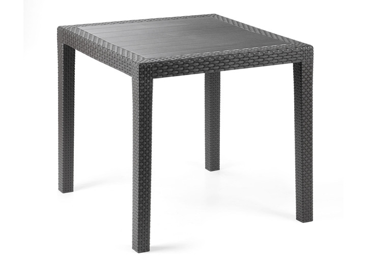 Tuinmeubels - tuinmeubelserie met aantrekkelijk rotandecor, in Farbe ANTRACIET, in Ausführung Tafel Vierkant Ansicht 1