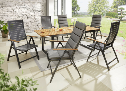 Economy set "Tinos", 4 stapelstoelen + tafel