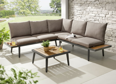 Hoeksalon Korfu met robuust stalen frame