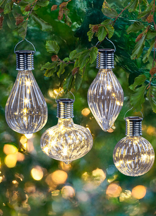 LED-Hängeleuchten "Lampadina", 4er-Set