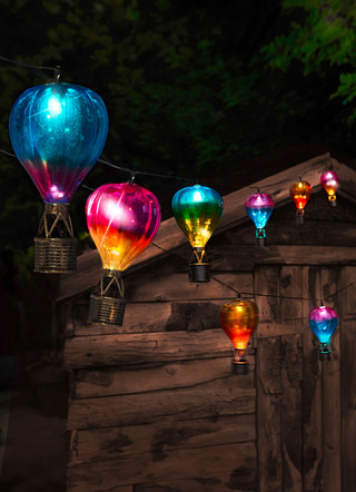 Solar lichtsnoeren "ballonnen", kleurrijk