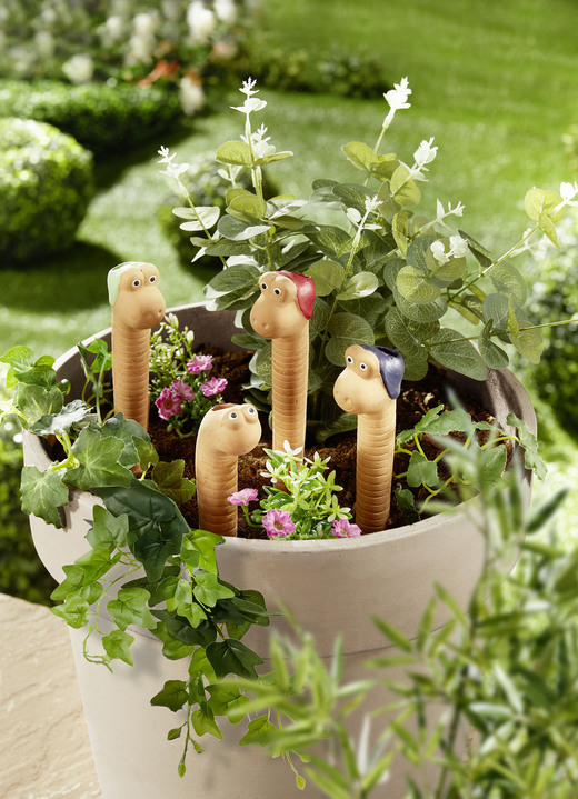 Gartenpflege - Bewässerungswürmer, 4er-Set, in Farbe TERRAKOTTA Ansicht 1