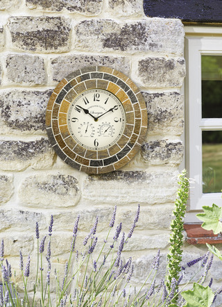 Wanduhr "Mosaik" (Thermo/Hygro)
