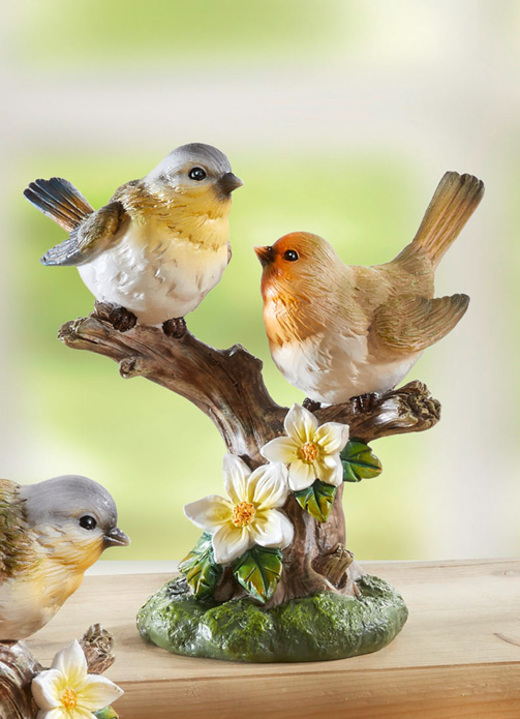 Beeldjes - Vogels op tak, in Farbe BUNT, in Ausführung vogelpaar op tak Ansicht 1