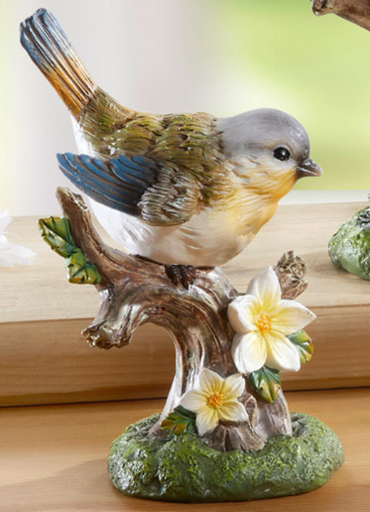 Figuren - Vogel Pärchen auf Ast, in Farbe BUNT, in Ausführung Vogel auf Ast, im 2er-Set Ansicht 1